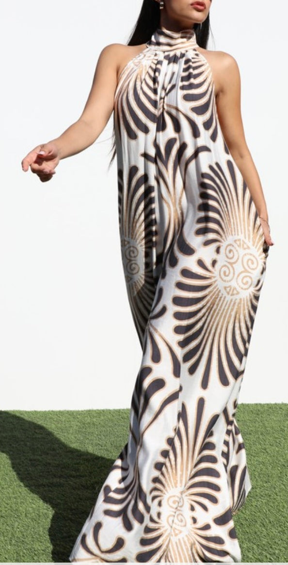 Printed Loose Fit Woven Jumpsuit (Runs Big)
