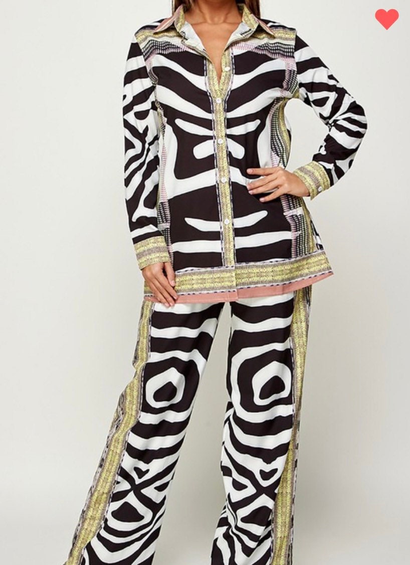 Wide legged 2 piece set