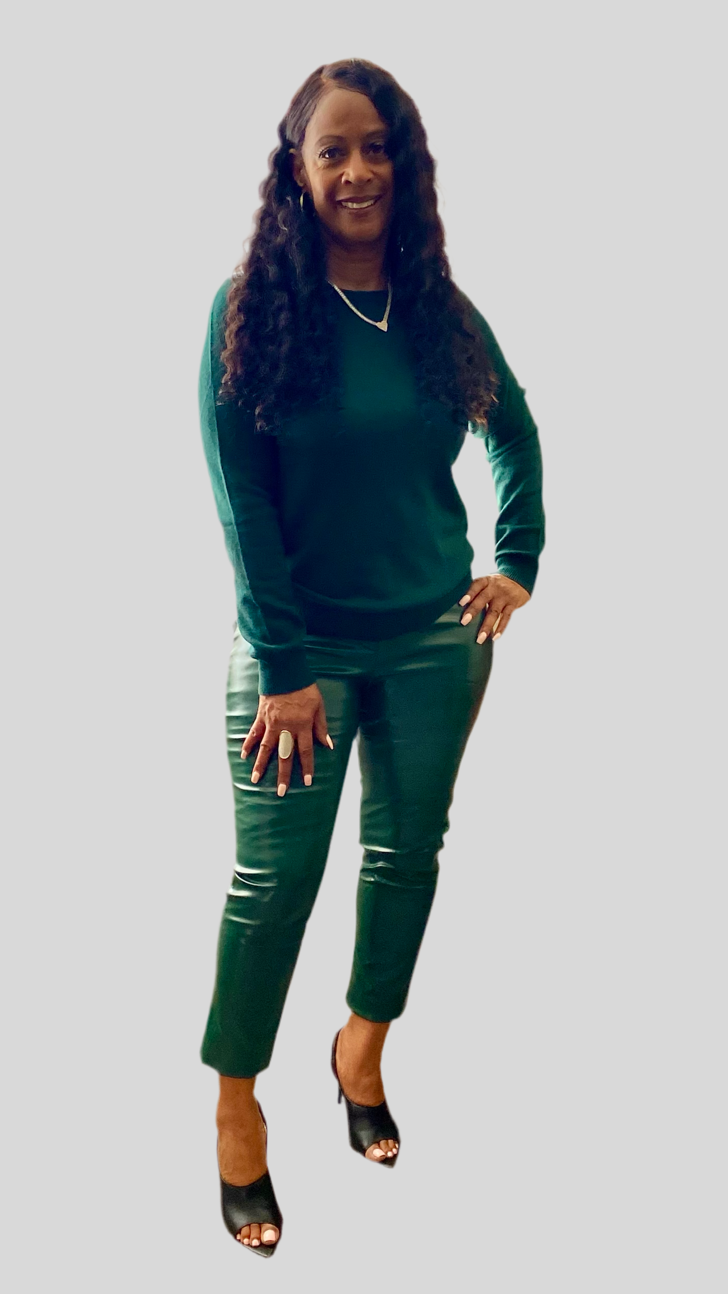 Hunter Green Faux Leather pants