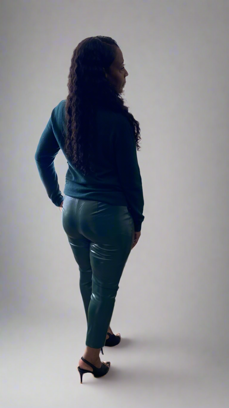 Hunter Green Faux Leather pants