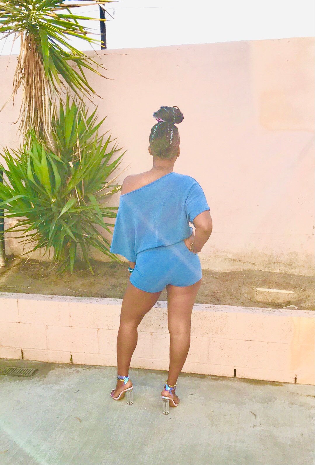 Sky Blue Slouchy Romper