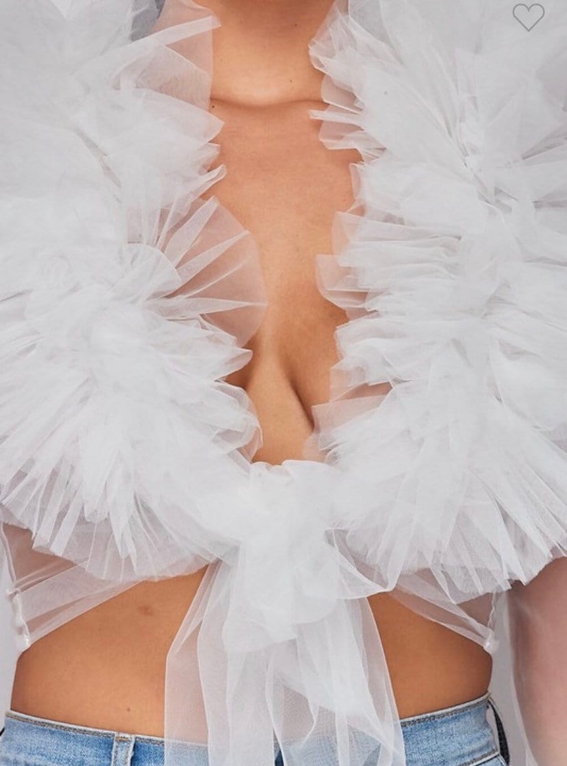 Ruffled Tulle Top