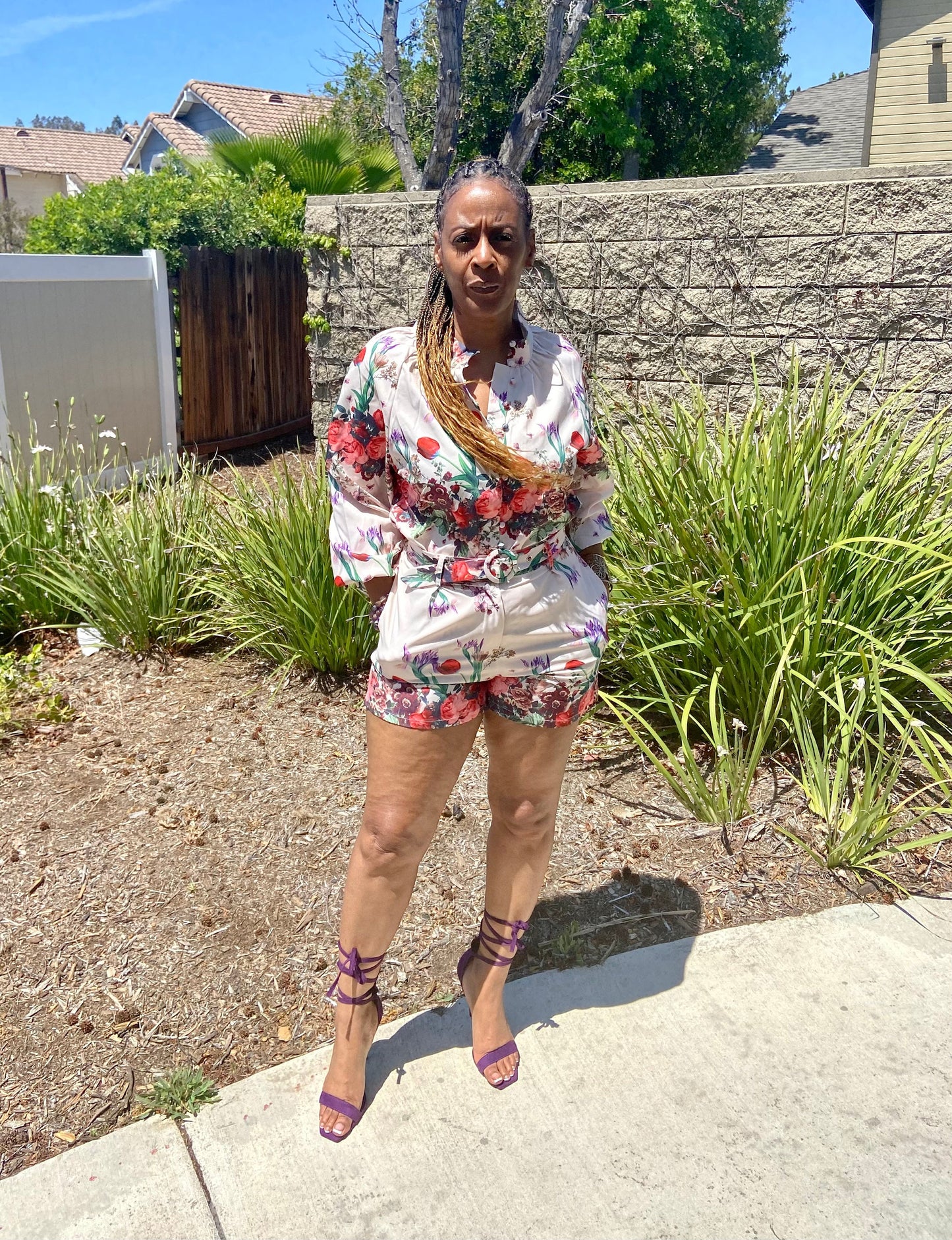 Floral Long Sleeve Short set
