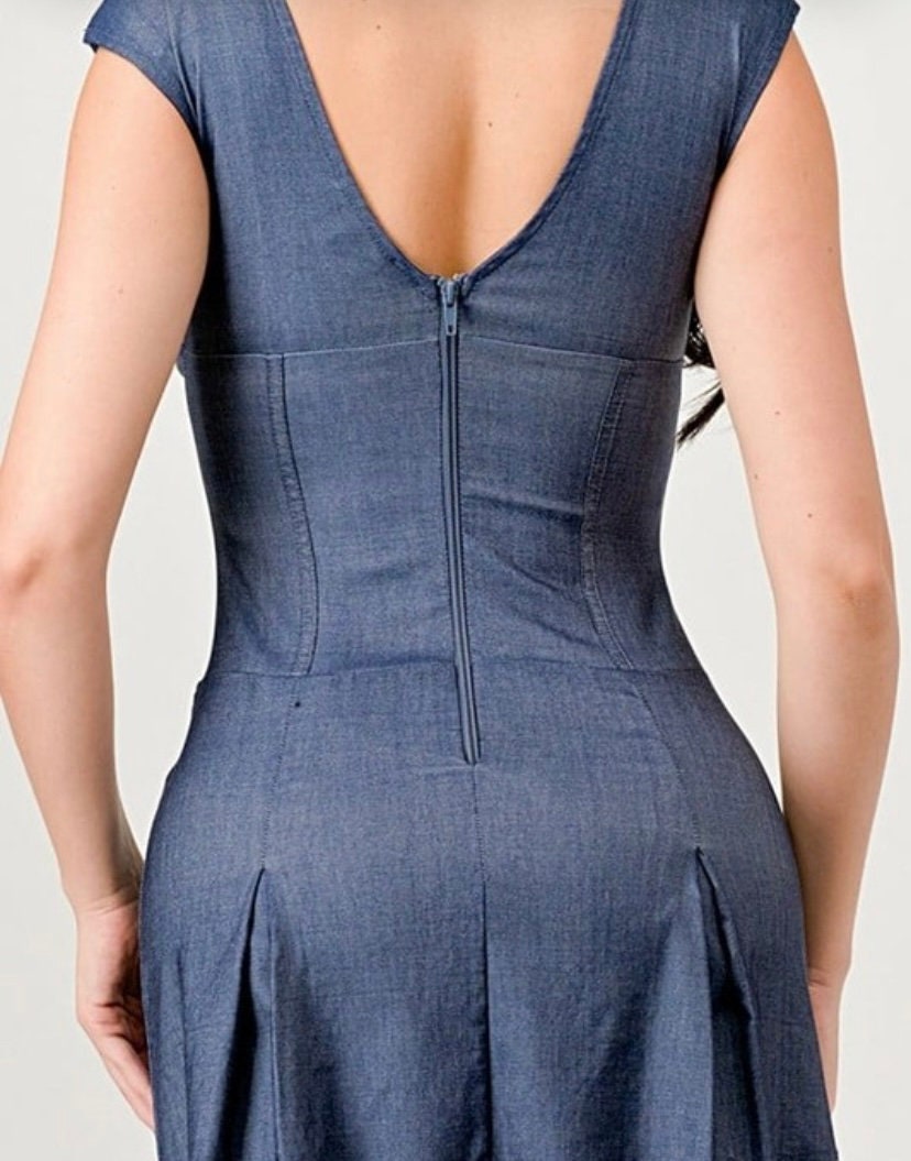 Womens sleeveless Deep V Neck Dress/Romper